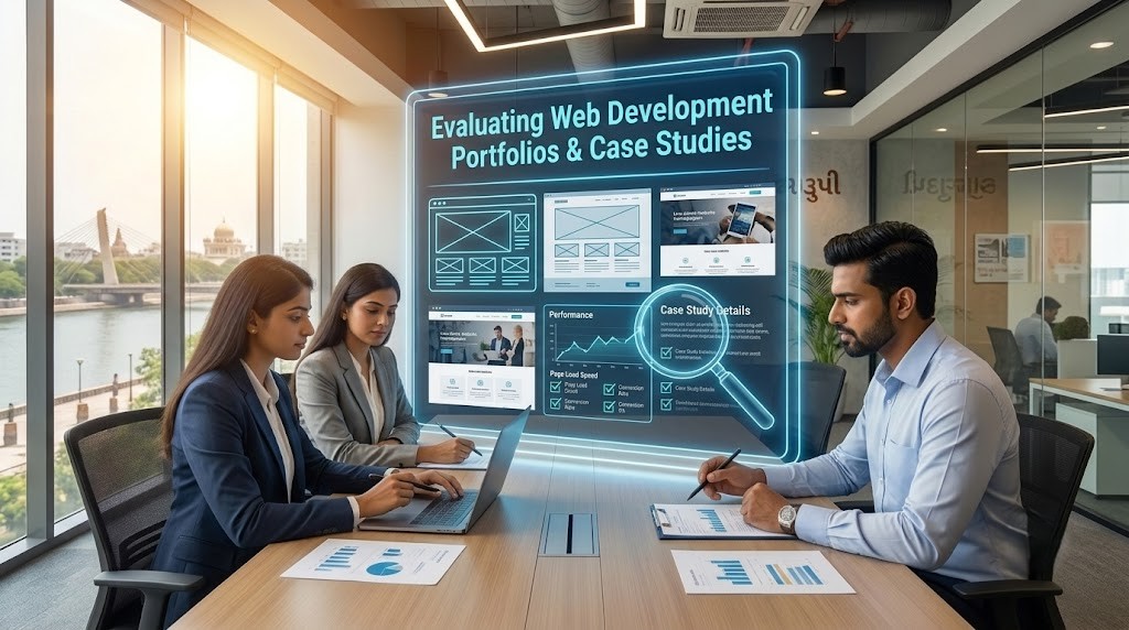 Evaluating web development portfolios and case studies