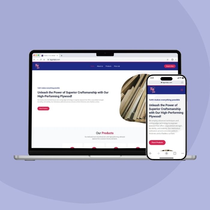 Plywood Manufacturer Website Development